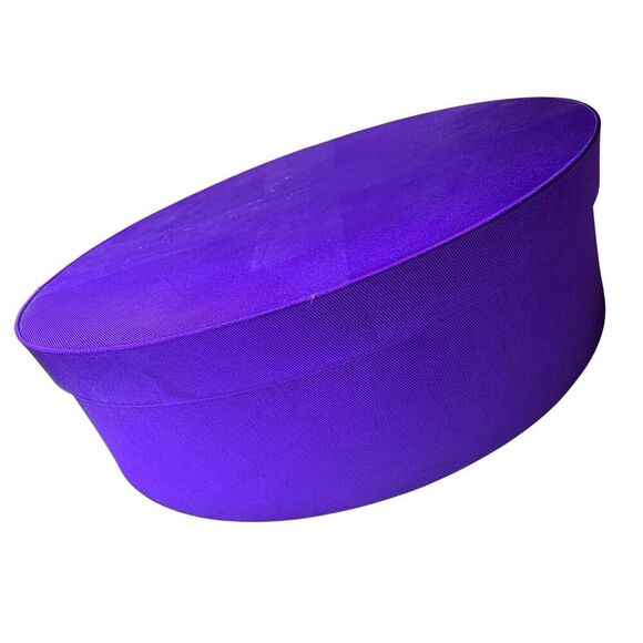 Prince Estate Purple Fabric Collector Box 
Round Hat Box-Style Lid, Paisley Park - Picture 5 of 13